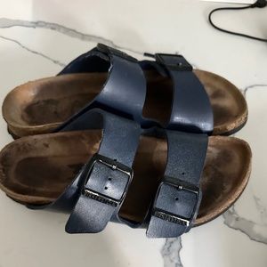 Birkenstocks Arizona Soft Footbed - Birko-Flor. NAVY